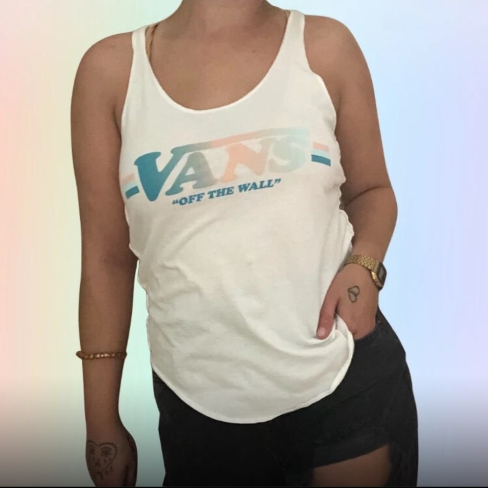 White Vans tank top